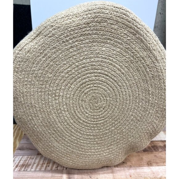 Ikea Woven Jute & Cotton Storage Basket With Handles - Picture 3 of 4